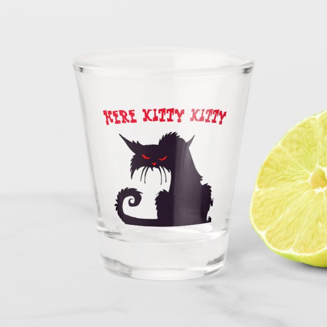 Gemeines Kätzchen Schnapsglas (Vorderseite)