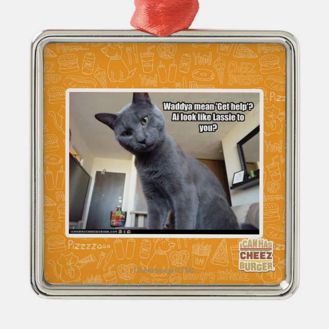 Gemeines Wadya "erhalten Hilfe"? Ornament Aus Metall (Vorne)