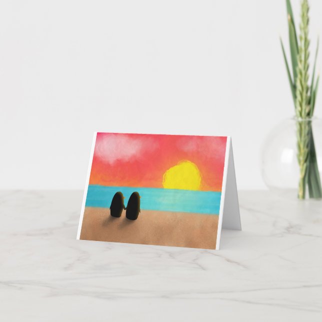 Gemeinsam an der Endkarte Dankeskarte (Vorderseite)