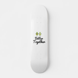 Gemeinsam Avocado Paar Skateboard