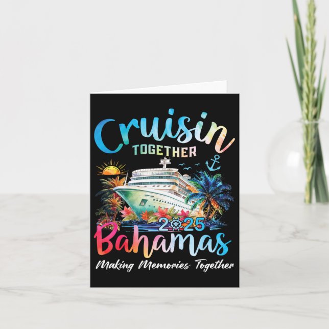 Gemeinsam Bahamas 2025 Erinnerungen Baha machen Karte (Vorderseite)
