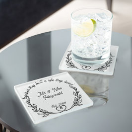 Gemeinsam bauten sie ein Leben, das sie Herrn und  Glasuntersetzer