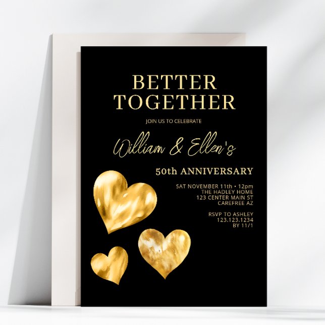 Gemeinsam besser: 50. Hochzeitstag Einladung (Von Creator hochgeladen)