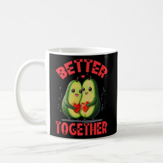 Gemeinsam besser für Avocado Liebe Couple Kaffeetasse (Links)