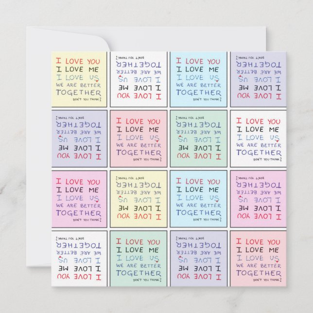 Gemeinsam besser - Karte - Liebe Liebe Liebe (Vorderseite)