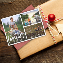 Gemeinsam drei Fotos Feiertagskarte