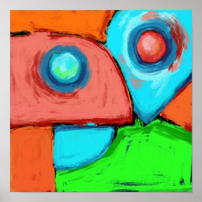 Gemeinsam ein abstraktes Digitalbild Poster (Vorne)