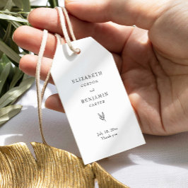 Gemeinsam Elegante Minimalistisch Wedding Vielen D Geschenkanhänger