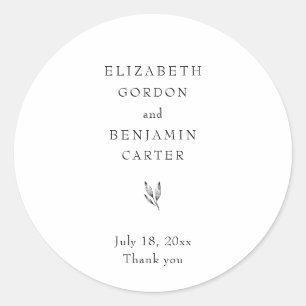 Gemeinsam Elegante Minimalistisch Wedding Vielen D Runder Aufkleber