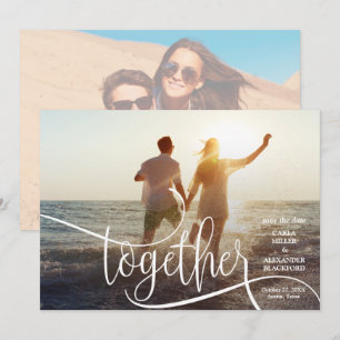 GEMEINSAM Elegantes Foto Hochzeit speichern das Da Save The Date