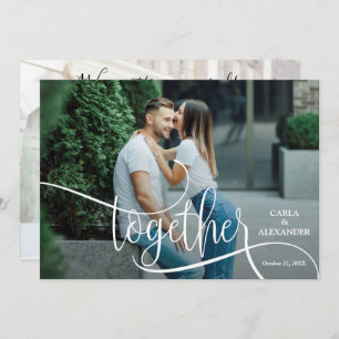 GEMEINSAM Elegantes Foto Hochzeit speichern das Da Save The Date