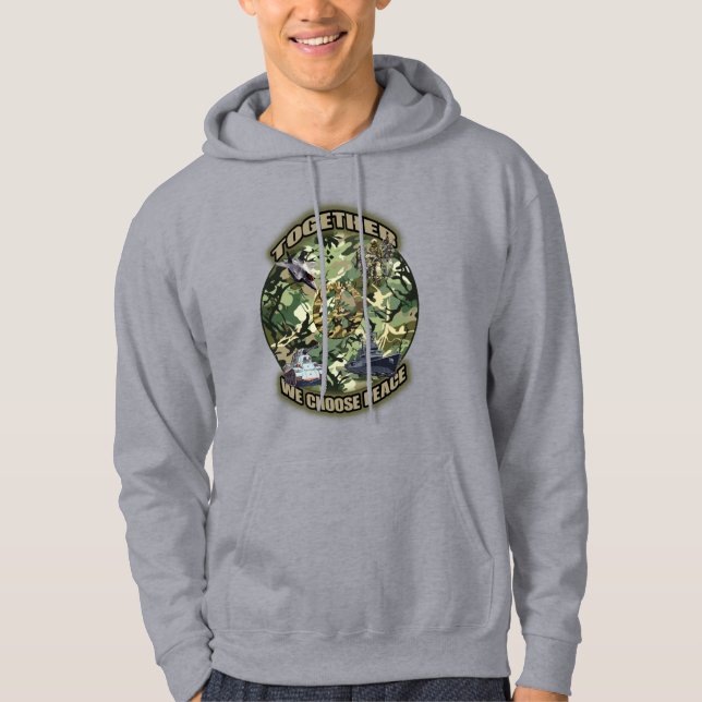 Gemeinsam entscheiden wir uns für Frieden Hoodie (Vorderseite)