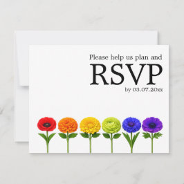🌈Gemeinsam Erblühen – mit Menü & QR-Code RSVP Karte