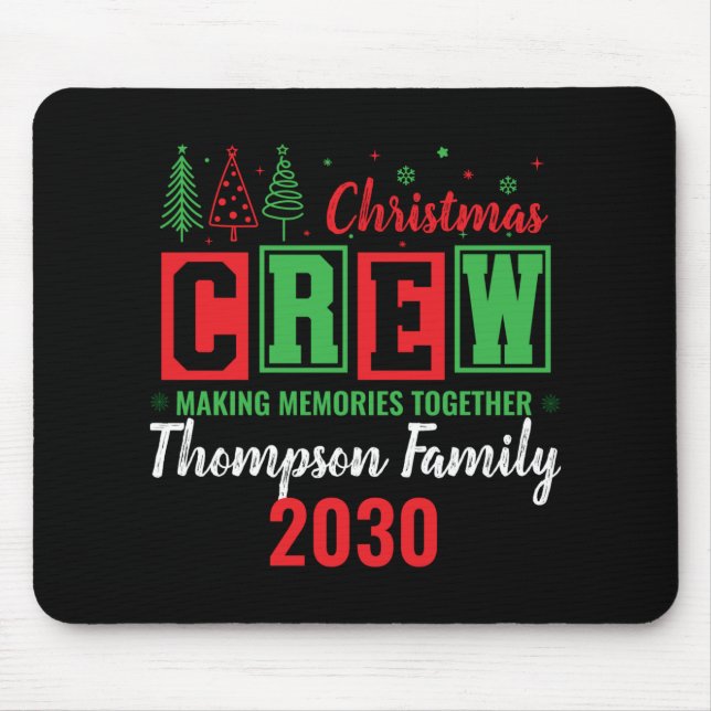 Gemeinsam Erinnerungen schaffen Ized Weihnachts-Cr Mousepad (Vorne)