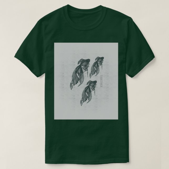 Gemeinsam fischen T-Shirt (Design vorne)