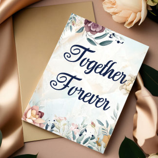 Gemeinsam Forever Botanische Marmor-Hochzeitseinla Einladung