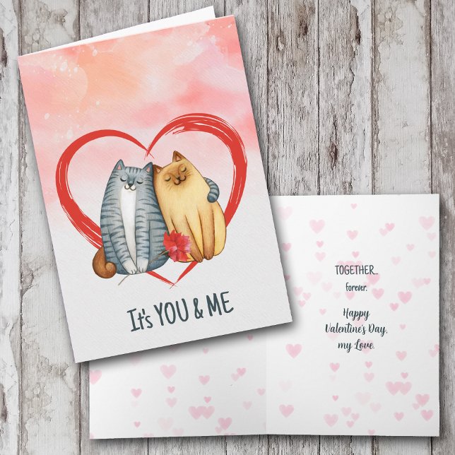 Gemeinsam für immer Katzen Valentine Feiertagskarte (Von Creator hochgeladen)