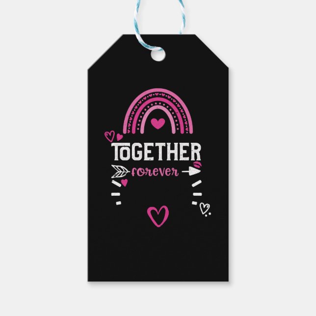Gemeinsam für immer - Valentinstag Geschenkanhänger (Vorderseite)