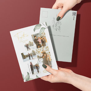 Gemeinsam für Weihnachten Foto Gold Folien Feiertagspostkarte