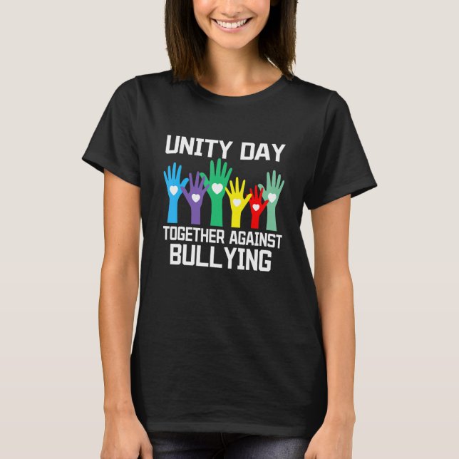 Gemeinsam gegen Mobbing Anti Bully Unity Day Orang T-Shirt (Vorderseite)