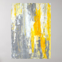 "Gemeinsam" Graue und gelbe Abstrakte Kunst