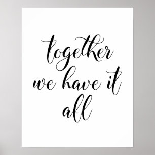 Gemeinsam haben wir es alle Poster