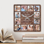 Gemeinsam haben wir es alle Zitat Familie Foto rus Quadratische Wanduhr<br><div class="desc">Erstellen Sie einfach Ihre eigene personalisierte,  rustikale Holzputz-Wand-Uhr im Bauernstil mit Ihren individuellen Fotos. Das Design enthält auch ein schönes,  handgeschriebenes Skriptziffer: "Gemeinsam haben wir alles". Um die besten Ergebnisse zu erzielen,  schneiden Sie die Bilder vor dem Hochladen auf Quadrat - mit dem Fokuspunkt in der Mitte.</div>