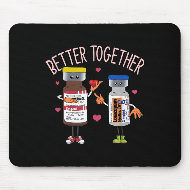 Gemeinsam Haldol Ativan Icu Nurse Valentines Mousepad (Vorne)