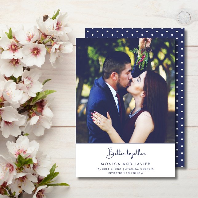 Gemeinsam Hochzeit im Foto Save The Date (Better Together Photo Wedding Save The Date)