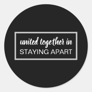 Gemeinsam im Bleibe von Apart Black & White Runder Aufkleber
