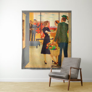 Gemeinsam im Cibulskis's fernsehen Wandteppich