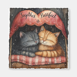 Gemeinsam ist Purfect Kitty Cat Illustriert Artwor Magnet