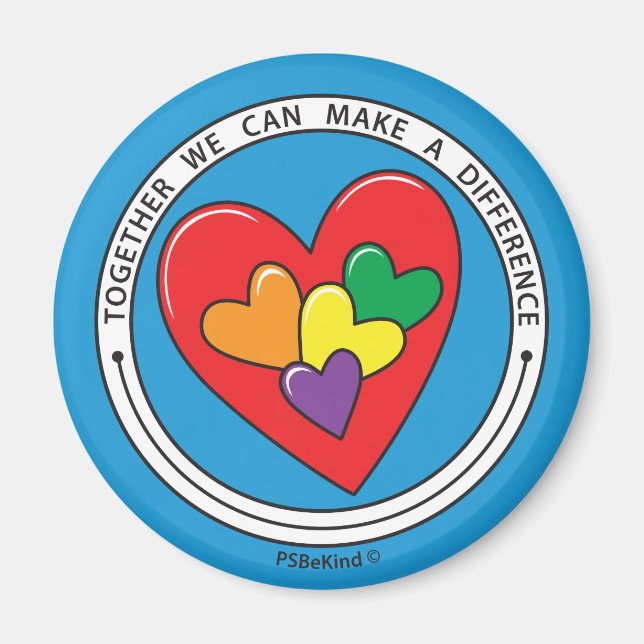 Gemeinsam können wir einen Unterschied machen 3_ M Magnet (Vorne)