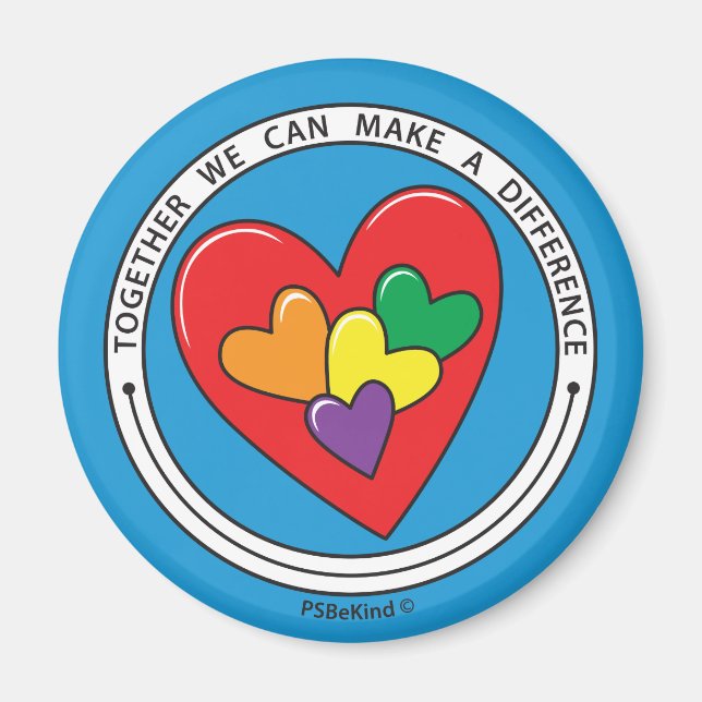 Gemeinsam können wir einen Unterschied machen 3_ M Magnet (Vorne)