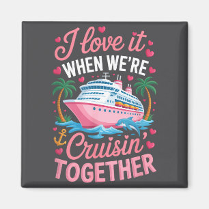 Gemeinsam kreuzen passende Kreuzfahrt Valentinstag Magnet