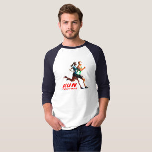 Gemeinsam laufen   Herren-3/4-Sieb-Raglan T-Shirt