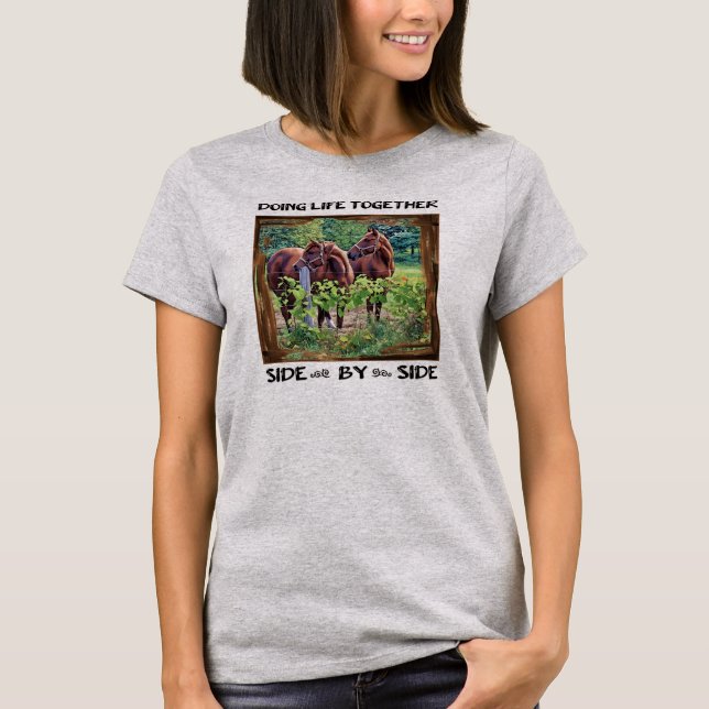 Gemeinsam Leben machen - Seite an Seite T-Shirt (Vorderseite)