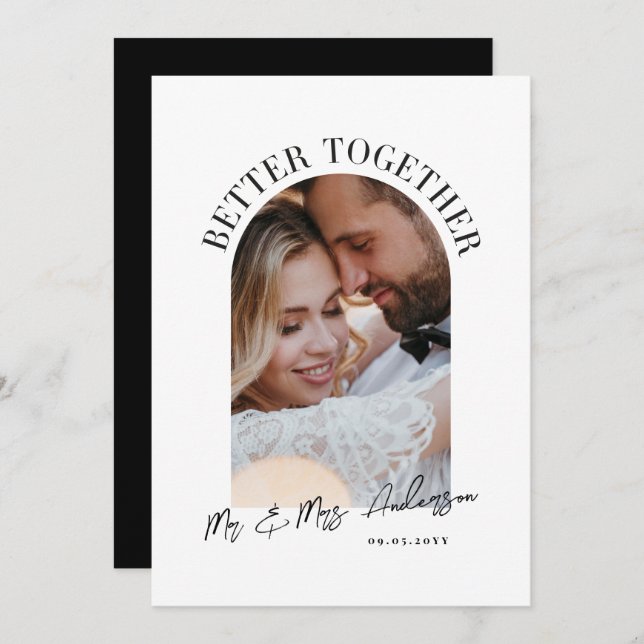 Gemeinsam März Foto Hochzeitsankündigung (Vorne/Hinten)