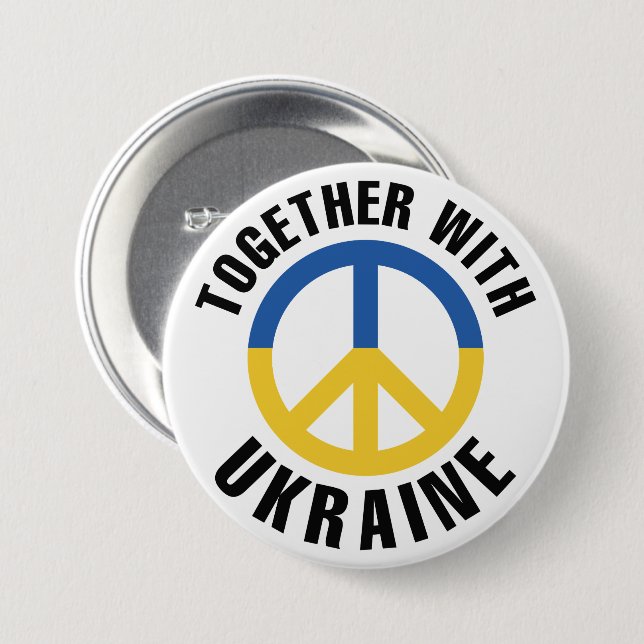 Gemeinsam mit der Ukraine Button (Vorne & Hinten)