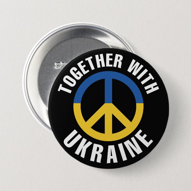 Gemeinsam mit der Ukraine Button (Vorne & Hinten)