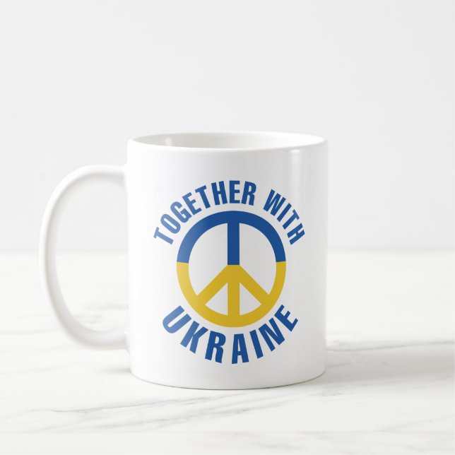 Gemeinsam mit der Ukraine Kaffeetasse (Links)