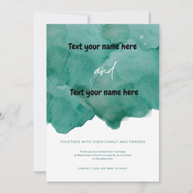 Gemeinsam mit ihrer Familie und ihren Freunden Einladung (Vorderseite)