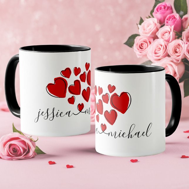 Gemeinsam mit Liebe & Herz Romantische personalisi Tasse (Romantic Personalized Mug - Perfect for Newlyweds.)
