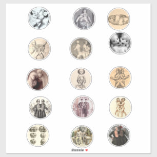 Gemeinsam mit Siam Twins Sideshow Freaks Pics Art Aufkleber