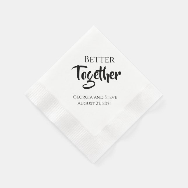 Gemeinsam Personalisierte Hochzeit Napkins Serviette (Ecke)
