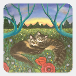 Gemeinsam Quadratischer Aufkleber