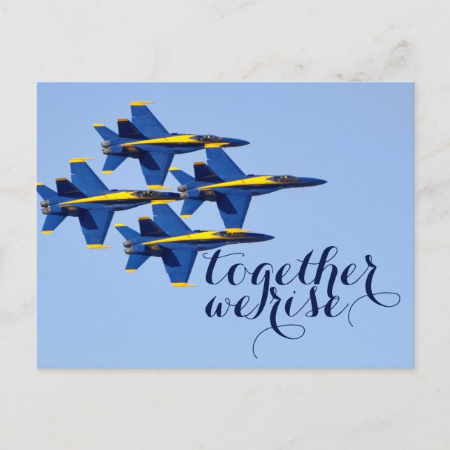 Gemeinsam sammeln wir Blue Angels Postkarte (Vorderseite)