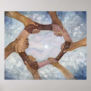 Gemeinsam sind wir ein Druck Poster