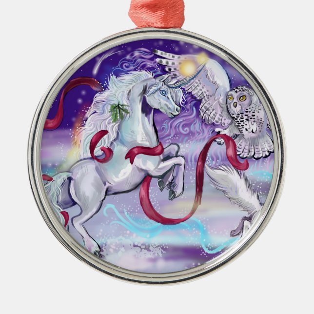 Gemeinsam sind Wir ein ~Weihnachtsschmuck Silbernes Ornament (Vorne)