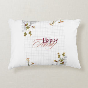 "Gemeinsam singen wir: Happy Family Design Pillow" Dekokissen
